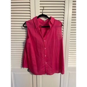 Marni (Uniqlo x Marni Collab) Pink Sleeveless Pintuck Blouse - Size L